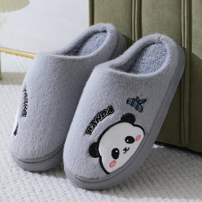 Panda Slippers for Couples – Cozy, Thick-Sole Winter House Shoes for Warm Comfort at Home Nema-Exp