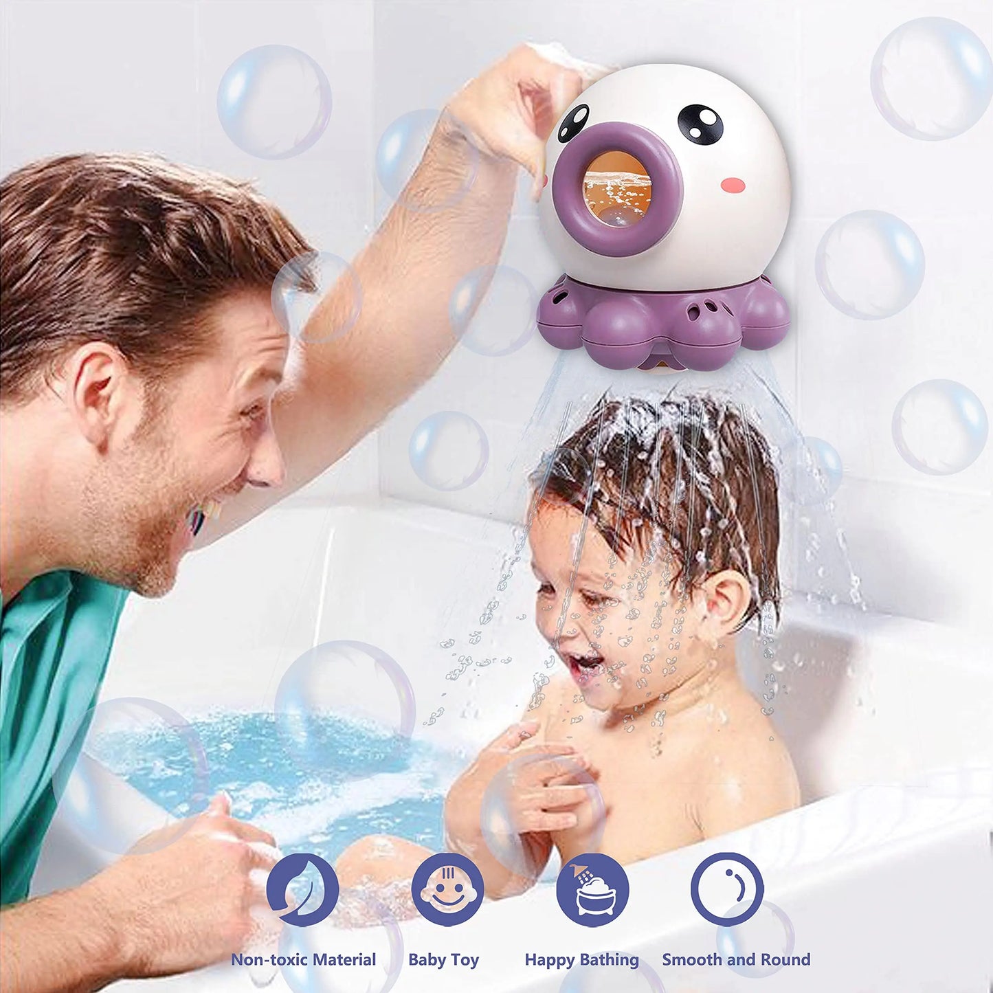 Nema-Exp Octopus Fountain Bath Toy for Endless Water Fun