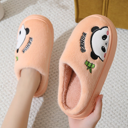 Panda Slippers for Couples – Cozy, Thick-Sole Winter House Shoes for Warm Comfort at Home Nema-Exp