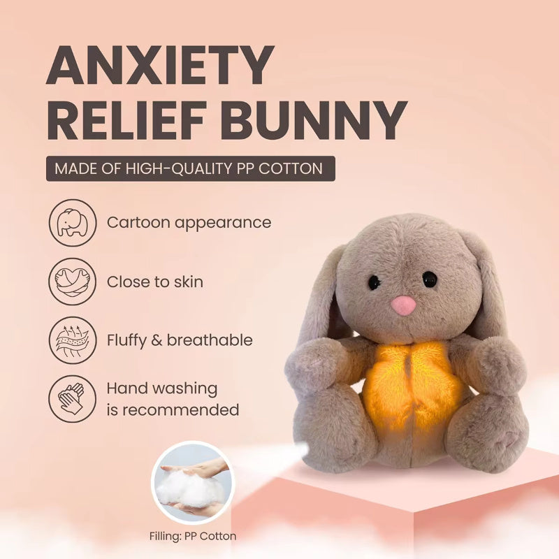 Breathing Rabbit Soothing Sensory Plush Toy. Nema-Exp