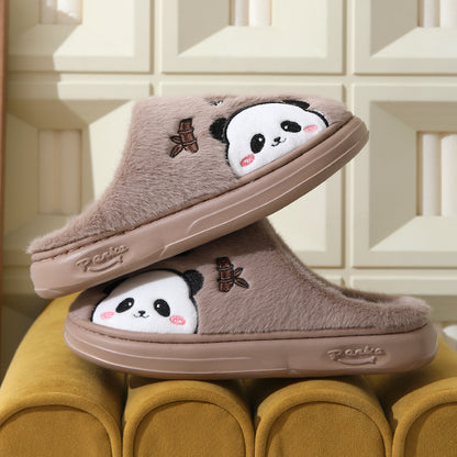 Panda Slippers for Couples – Cozy, Thick-Sole Winter House Shoes for Warm Comfort at Home Nema-Exp