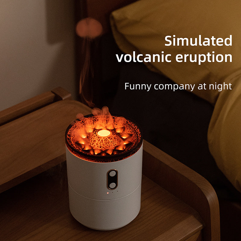 Volcanic Flame Aroma Diffuser - USB Portable Jellyfish Humidifier & Night Light Lamp. Nema-Exp