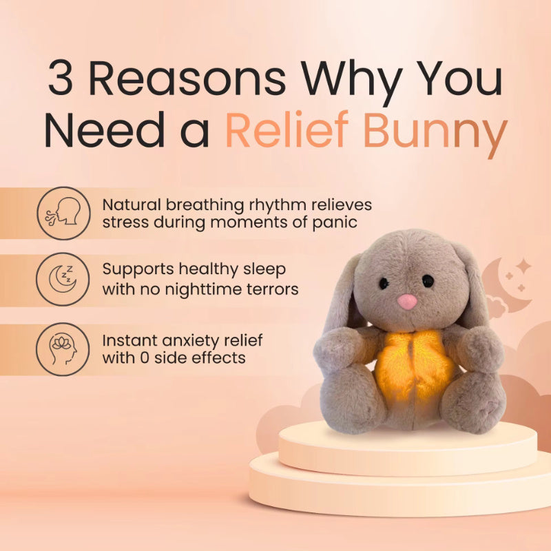 Breathing Rabbit Soothing Sensory Plush Toy. Nema-Exp