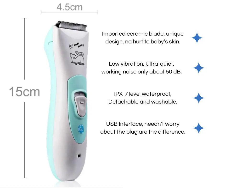 NemaTreasure Baby Hair Clipper - Precise and Safe Haircut