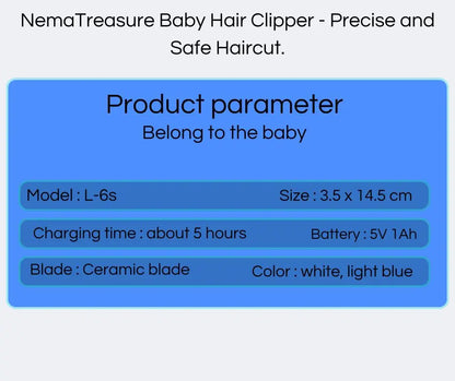 NemaTreasure Baby Hair Clipper - Precise and Safe Haircut