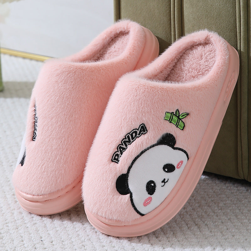 Panda Slippers for Couples – Cozy, Thick-Sole Winter House Shoes for Warm Comfort at Home Nema-Exp