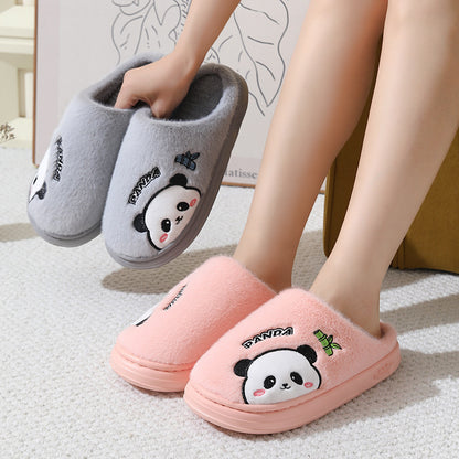 Panda Slippers for Couples – Cozy, Thick-Sole Winter House Shoes for Warm Comfort at Home Nema-Exp