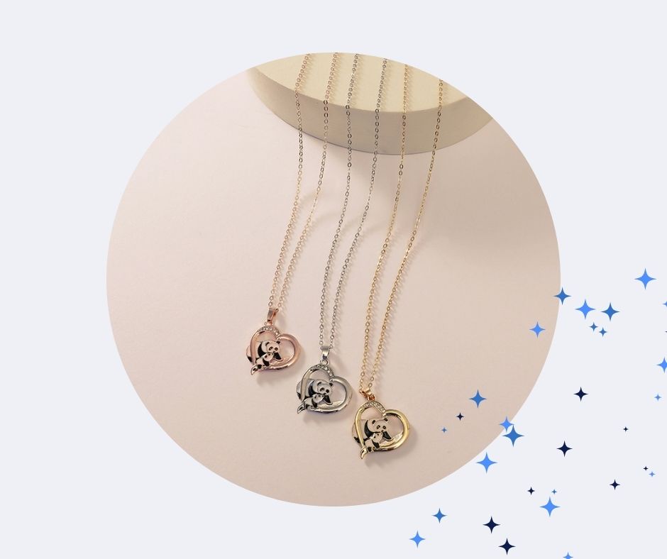 Gifting the Panda Harmony Necklace to your daughter symbolizes the deep love