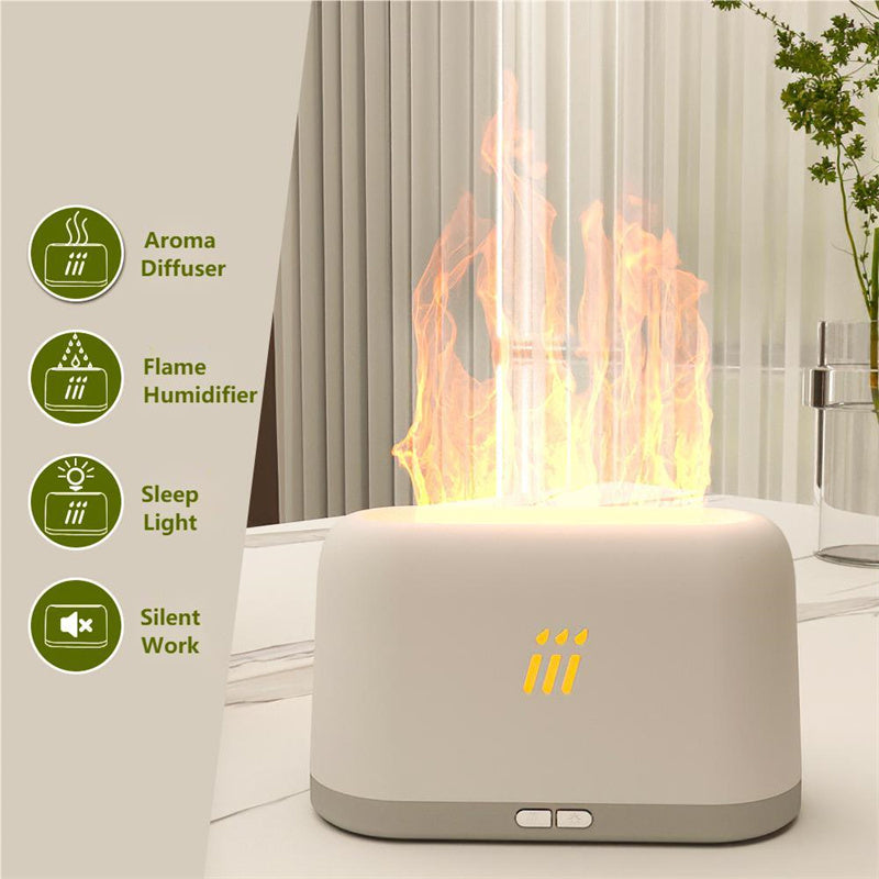 Flame Effect Aroma Diffuser & Ultrasonic Cool Mist Humidifier Nema-Exp