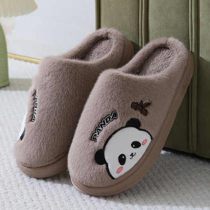 Panda Slippers for Couples – Cozy, Thick-Sole Winter House Shoes for Warm Comfort at Home Nema-Exp