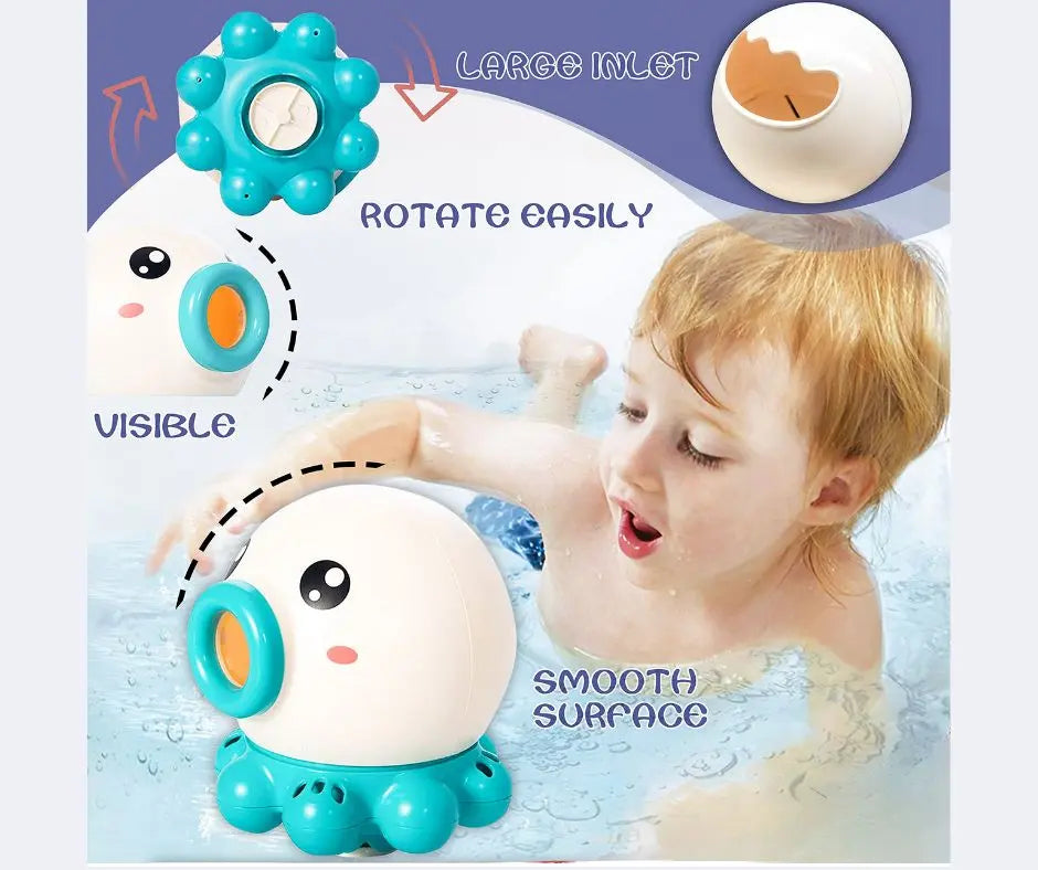 Nema-Exp Octopus Fountain Bath Toy for Endless Water Fun